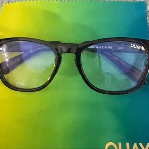 Quay Australia Black Frame Blue-Tinted Lenses